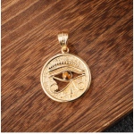 ncient Egyptian Eye of Protection｜gold Horus Pendant with Tiger Eye